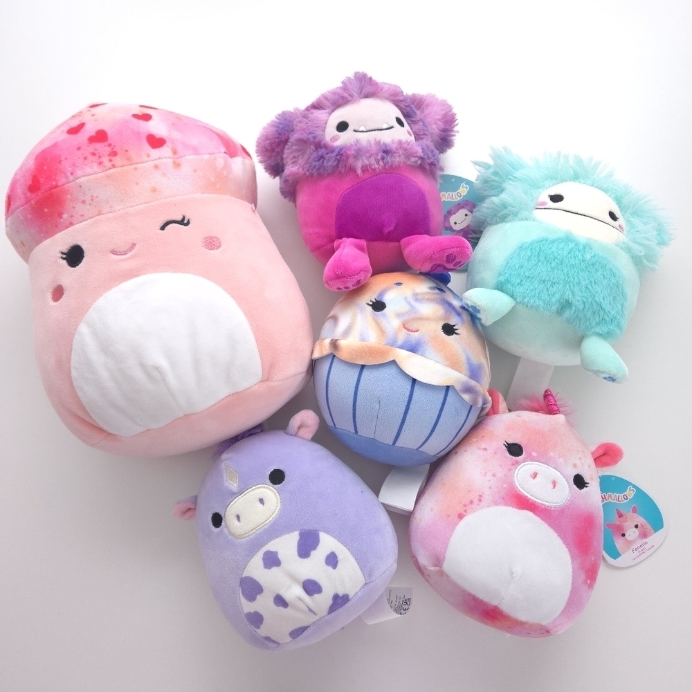 Squishmallows Kellytoy Assorted Lot of 6 Plush Toys